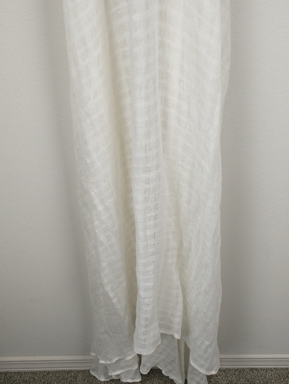 Cult Gaia Halter Maxi Dress XS Off White Sheer Linen Gauze Beach Coverup - Picture 4 of 13
